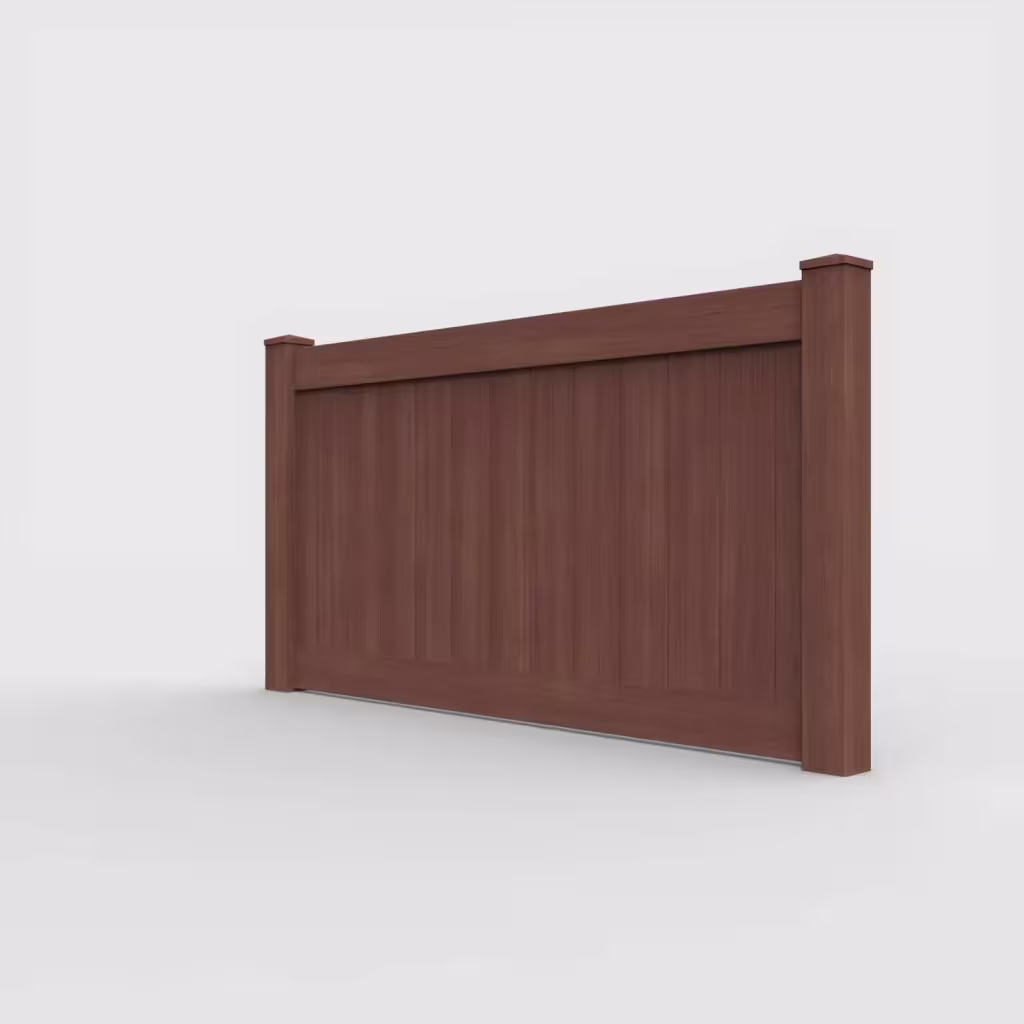 Brazilian blend vertical privacy 4 ft fence, left-side view