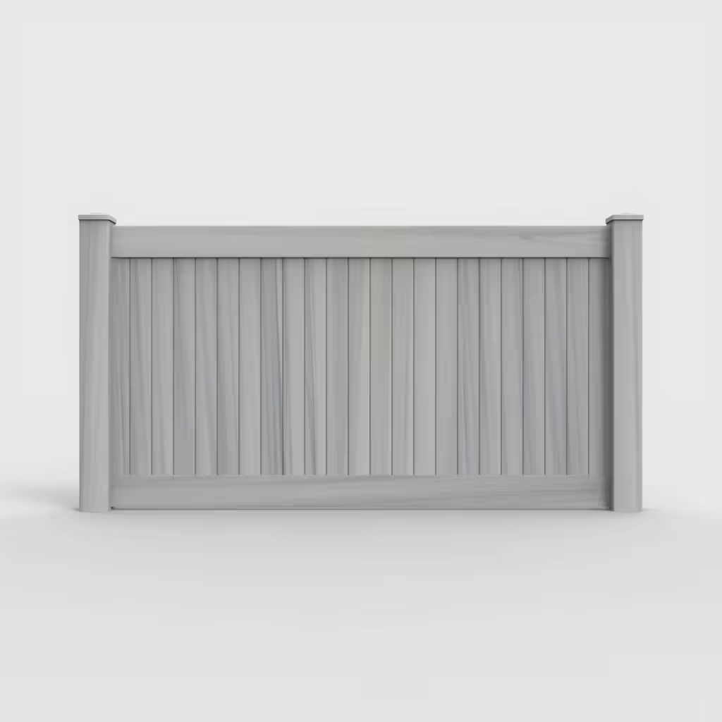 Coastal cedar vertical privacy 4 ft fence, front view