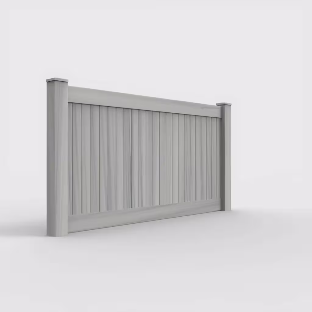 Coastal cedar vertical privacy 4 ft fence, right-side view