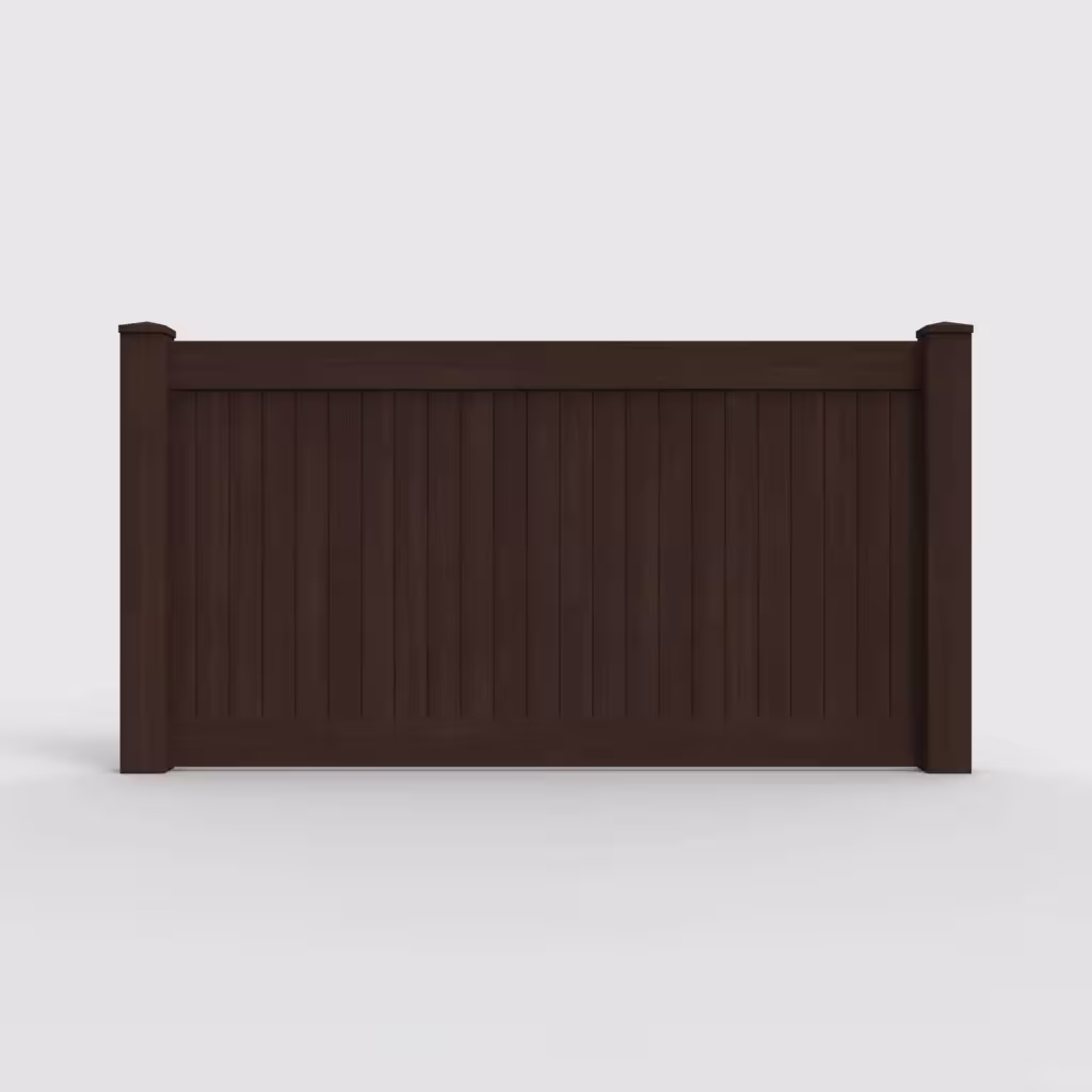D. sequoia vertical privacy 4 ft fence, front view