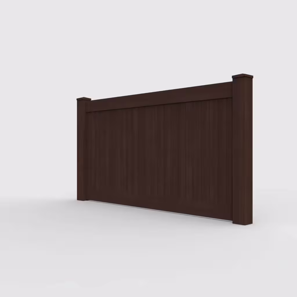 D. sequoia vertical privacy 4 ft fence, left-side view