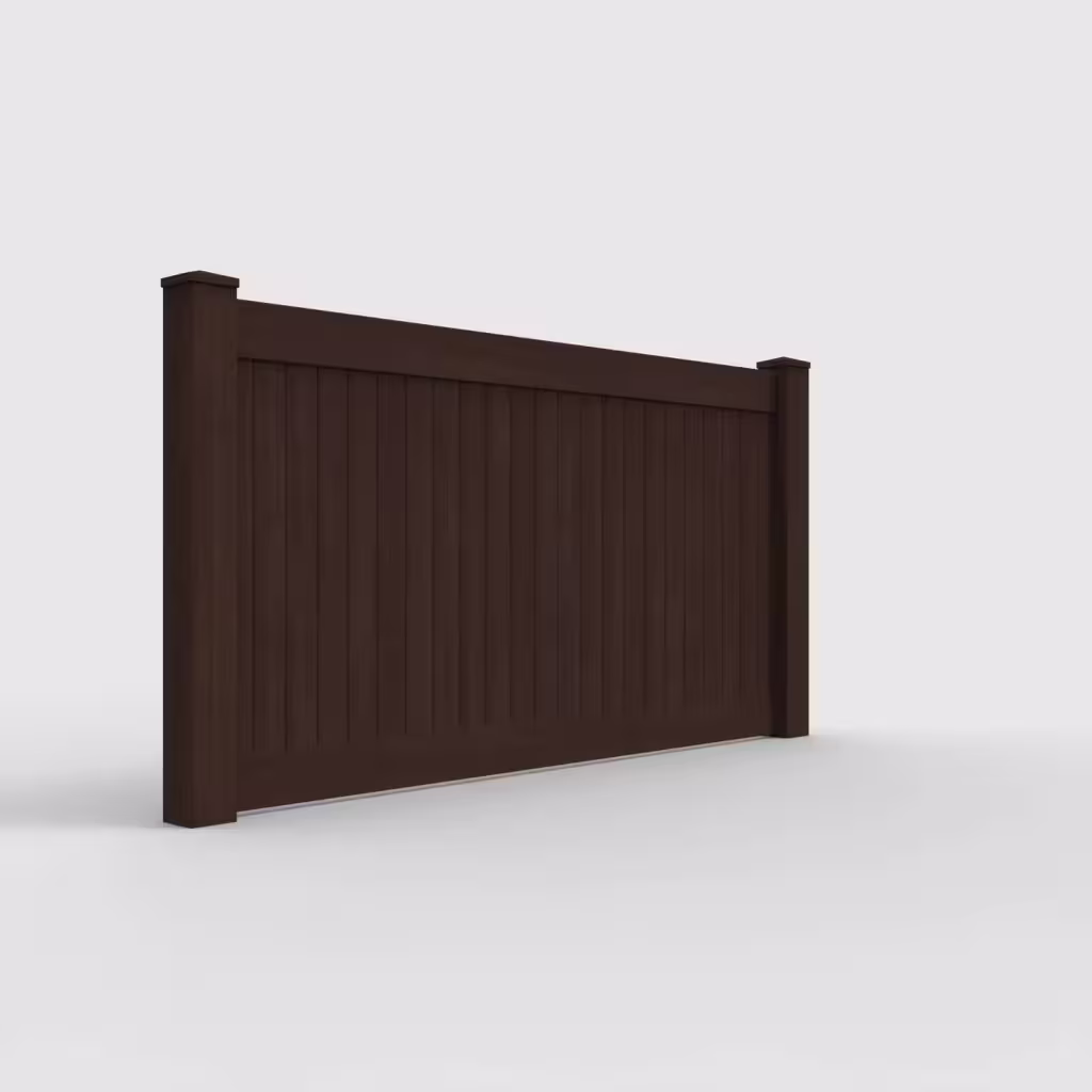 D. sequoia vertical privacy 4 ft fence, right-side view