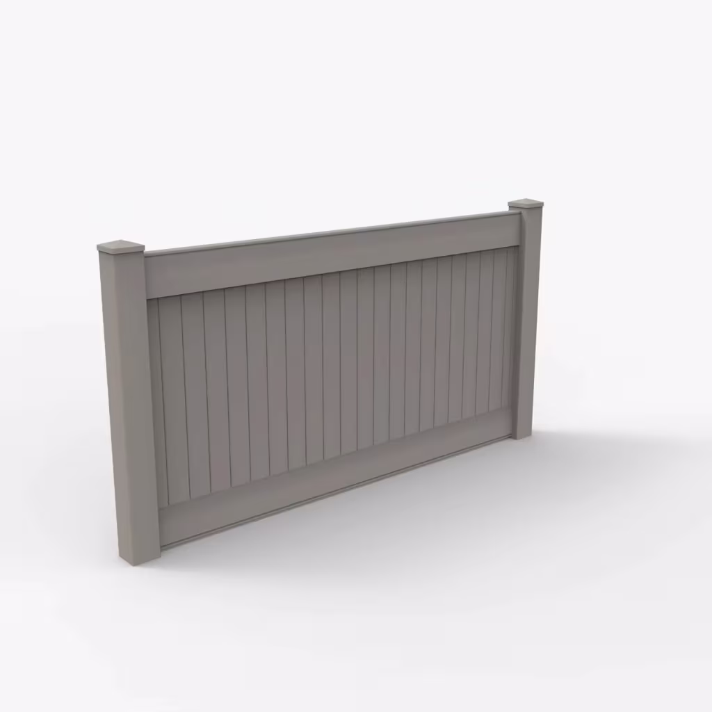Gray vertical privacy 4 ft fence, main view