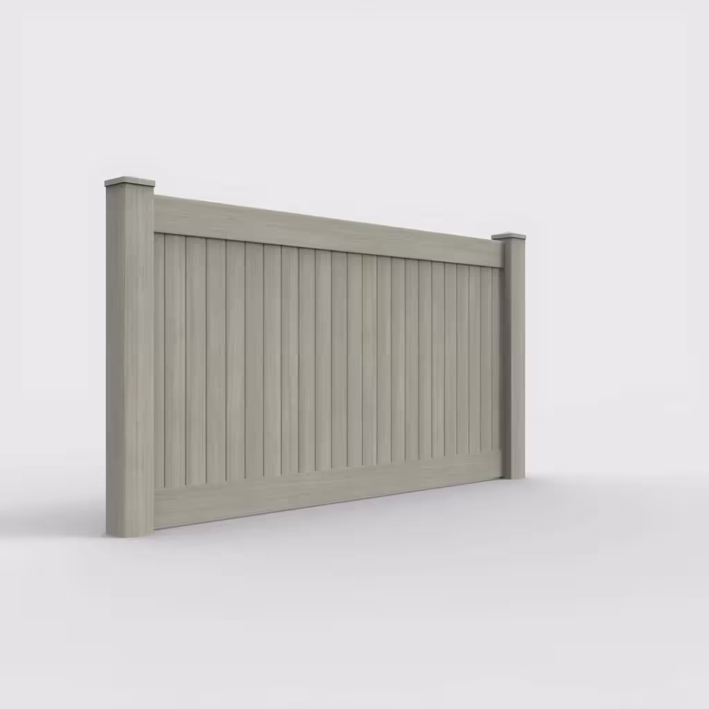 Mesquite vertical privacy 4 ft fence, right-side view