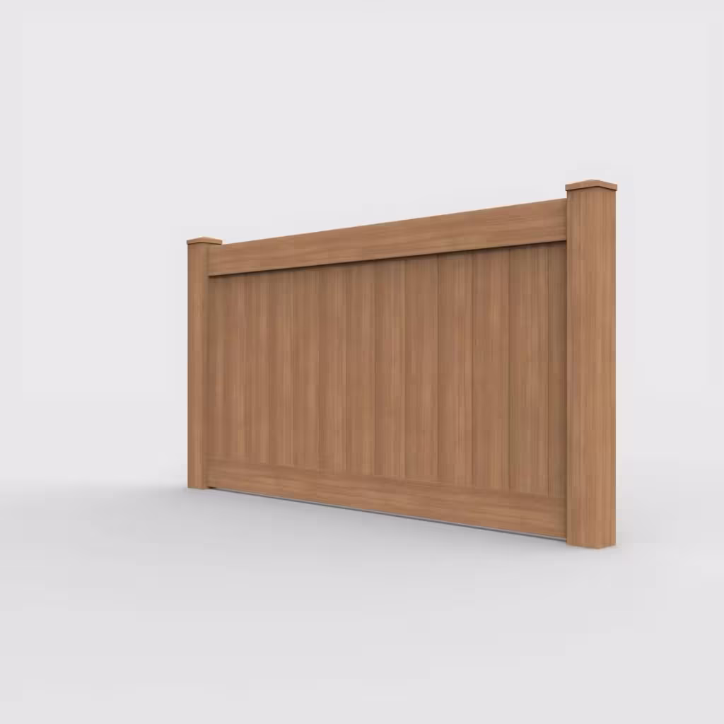 Sierra blend vertical privacy 4 ft fence, left-side view