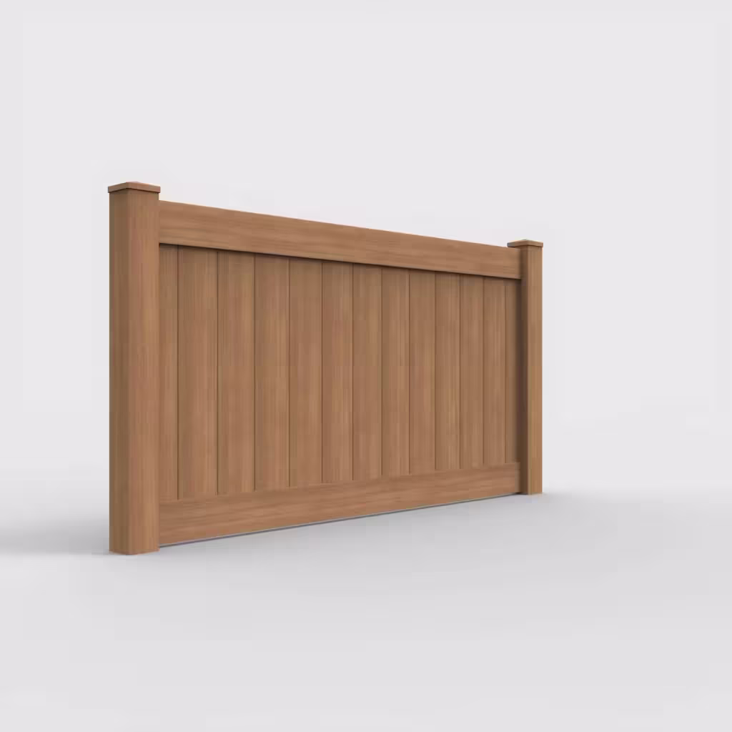 Sierra blend vertical privacy 4 ft fence, right-side view