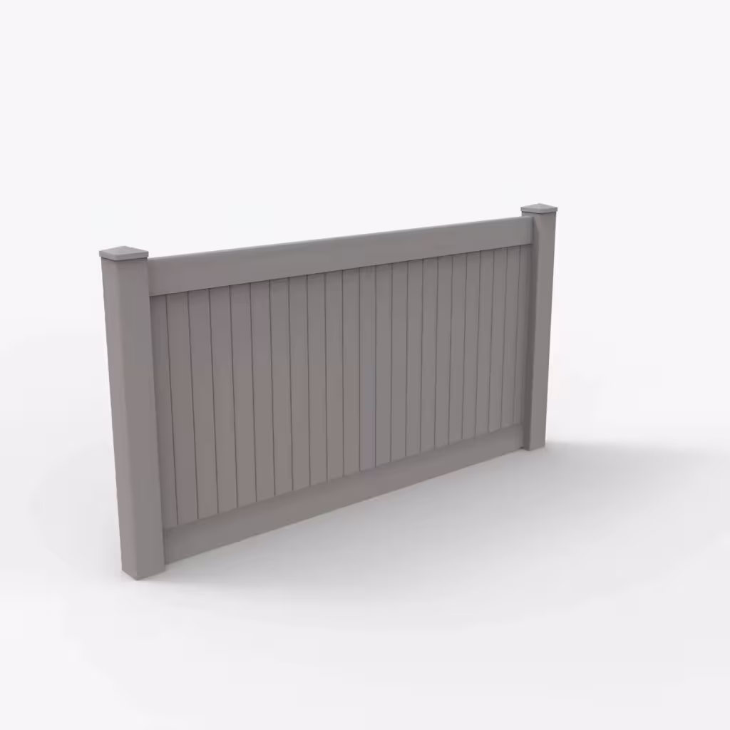 Slate gray vertical privacy 4 ft fence, main view