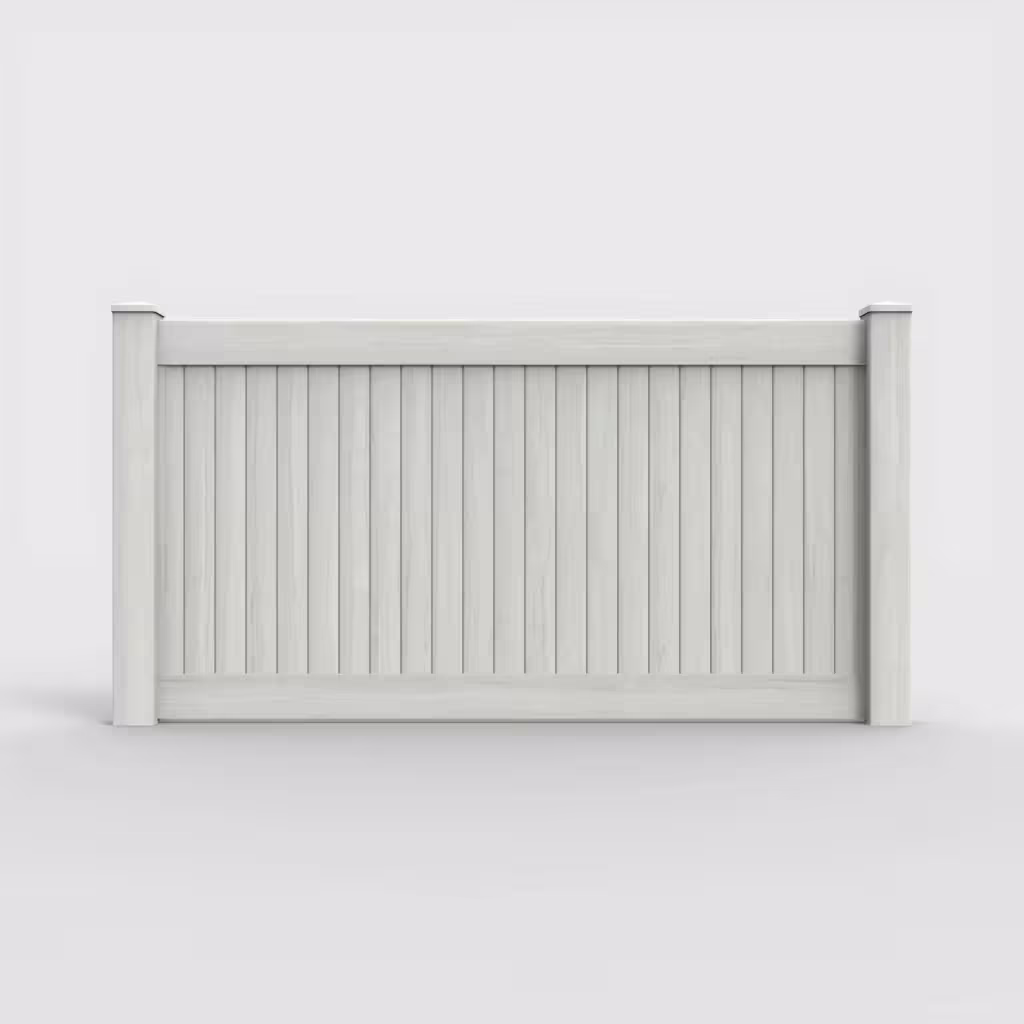 W. aspen vertical privacy 4 ft fence, front view