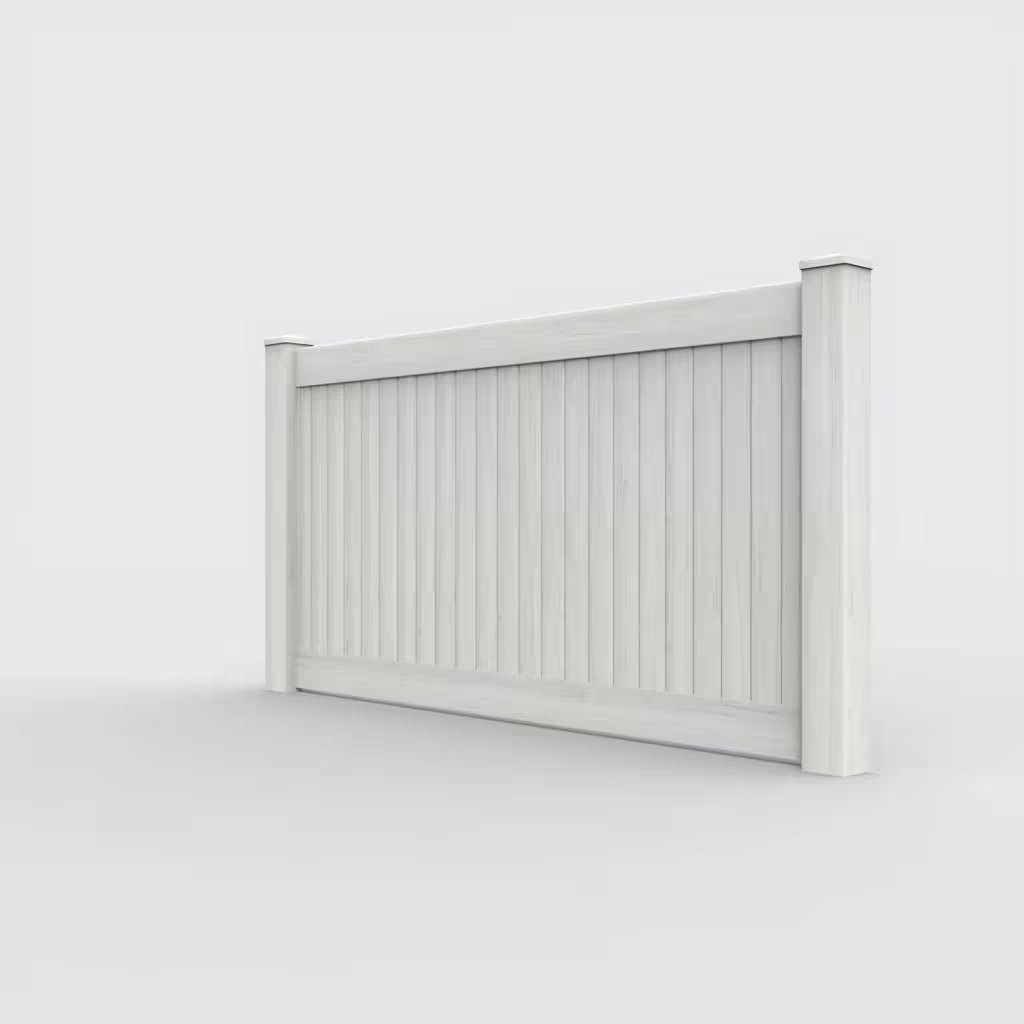 W. aspen vertical privacy 4 ft fence, left-side view