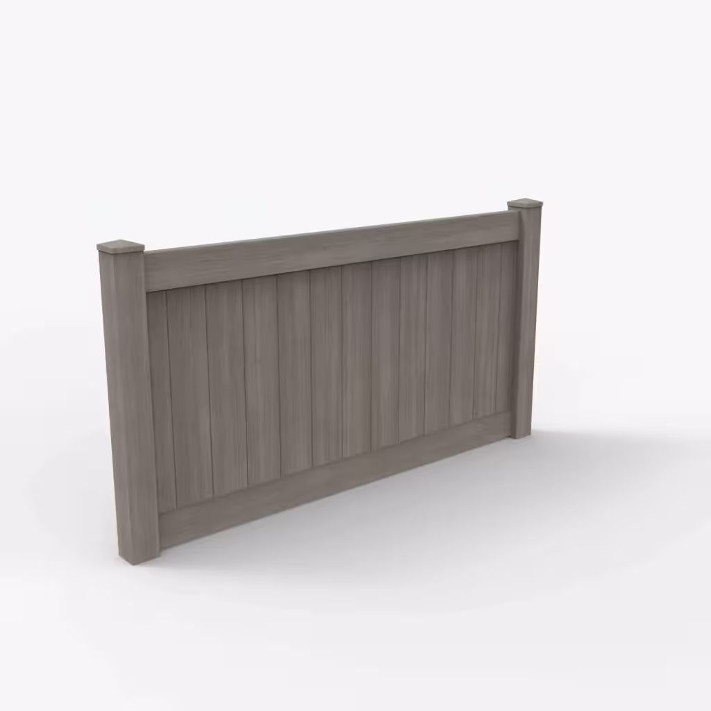 Weathered blend vertical privacy 4 ft fence, main view
