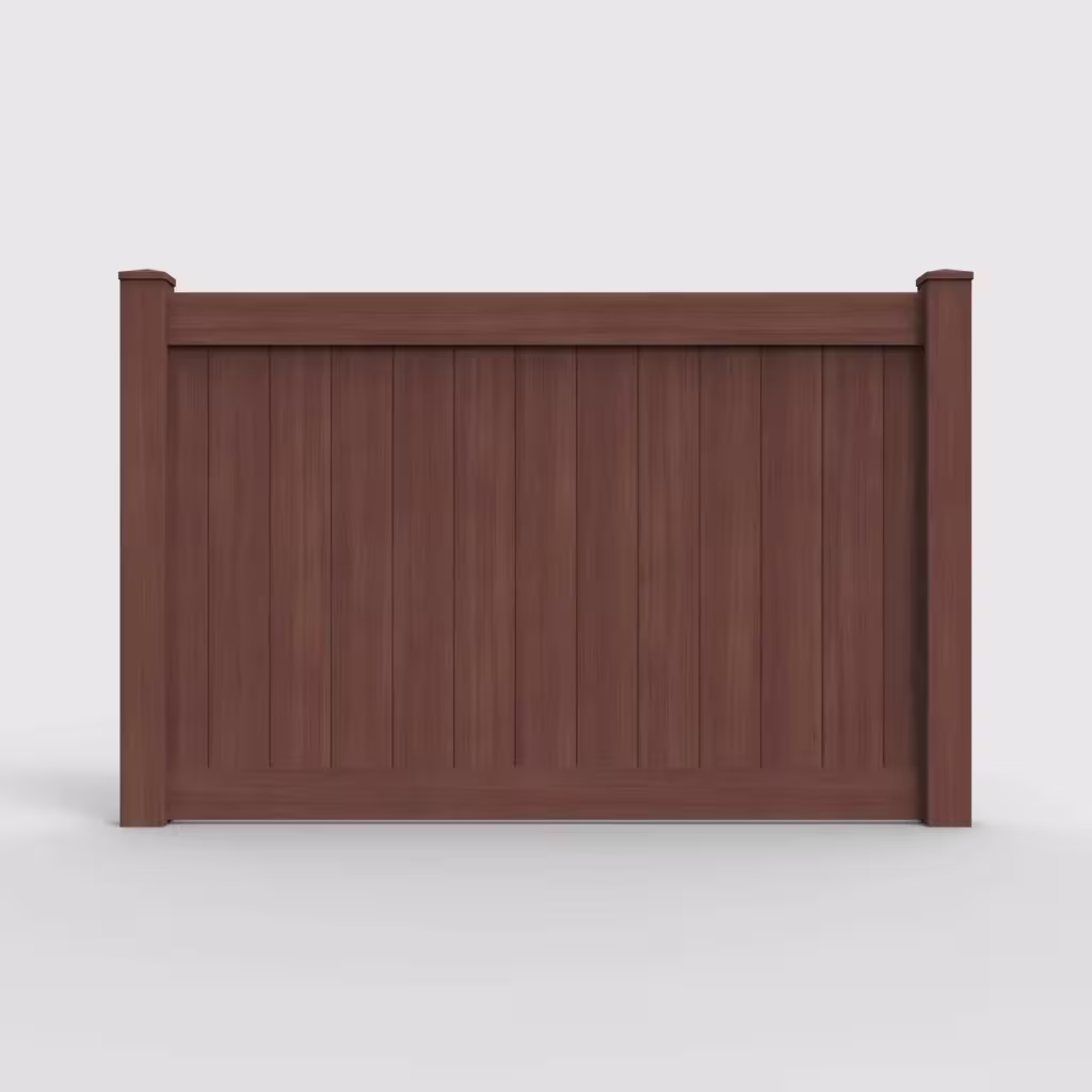Brazilian blend vertical privacy 5 ft fence, front view