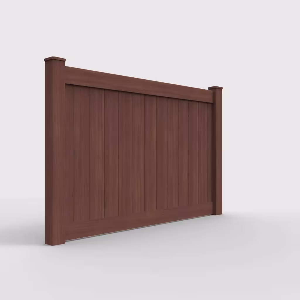 Brazilian blend vertical privacy 5 ft fence, right-side view