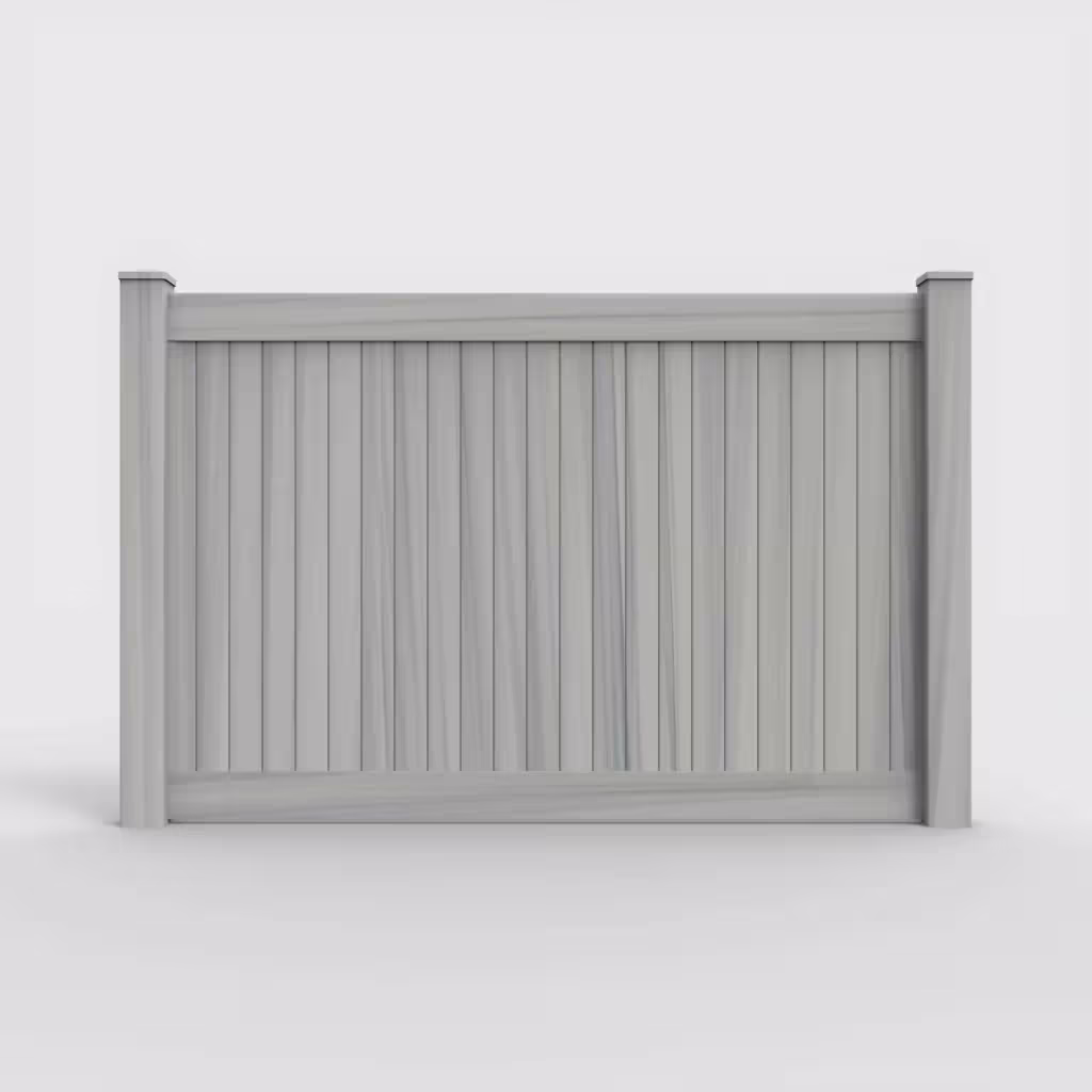 Coastal cedar vertical privacy 5 ft fence, front view