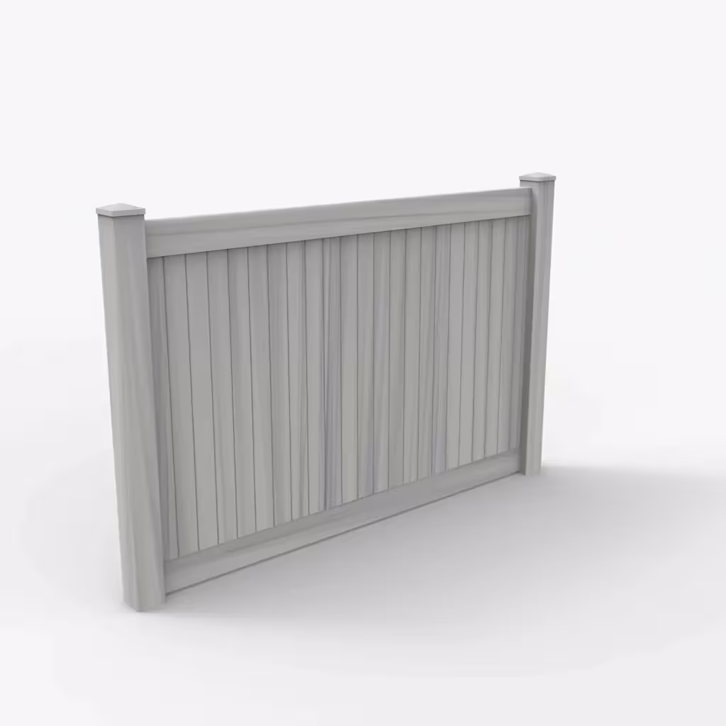 Coastal cedar vertical privacy 5 ft fence, main view