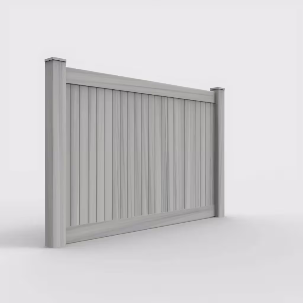 Coastal cedar vertical privacy 5 ft fence, right-side view
