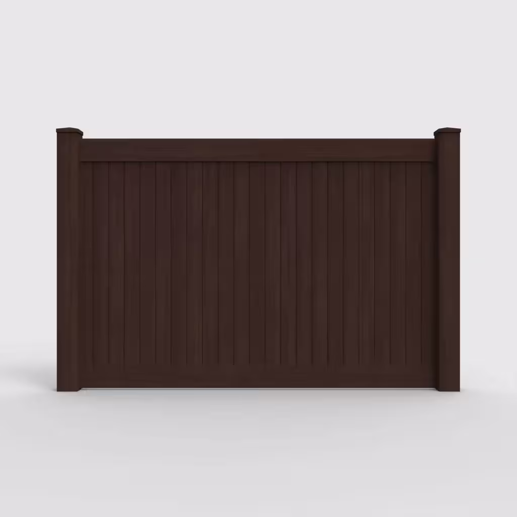 D. sequoia vertical privacy 5 ft fence, front view