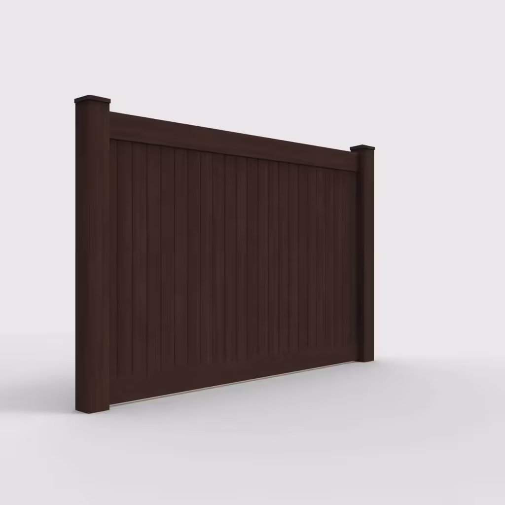 D. sequoia vertical privacy 5 ft fence, right-side view