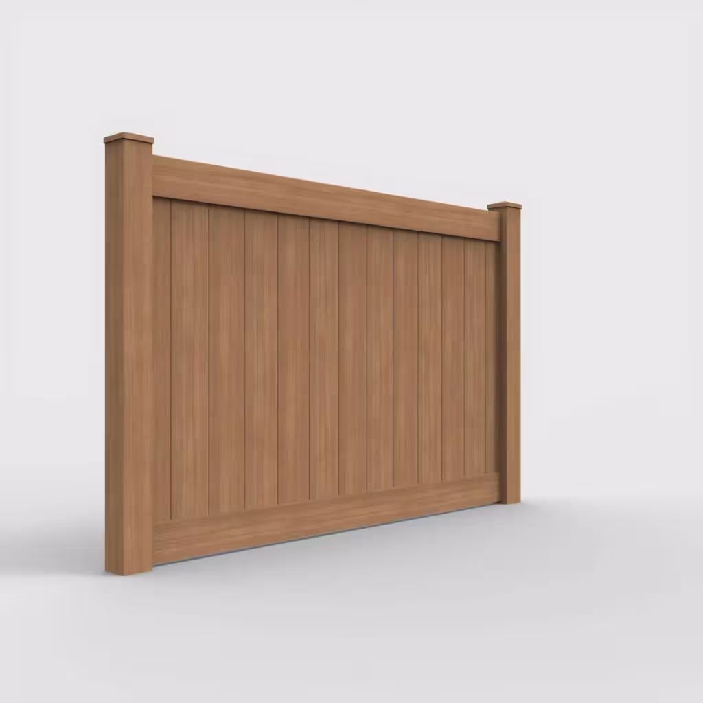 Sierra blend vertical privacy 5 ft fence, right-side view