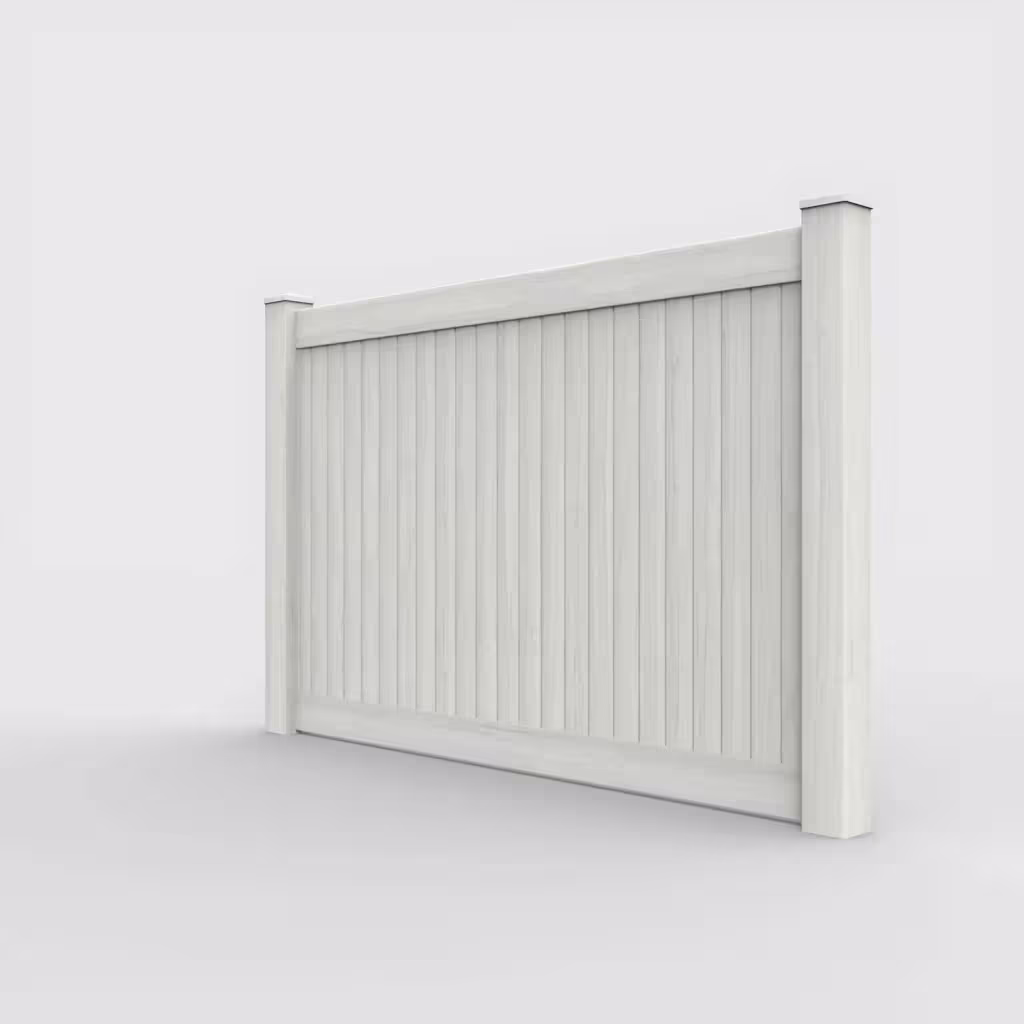 W. aspen vertical privacy 5 ft fence, left-side view