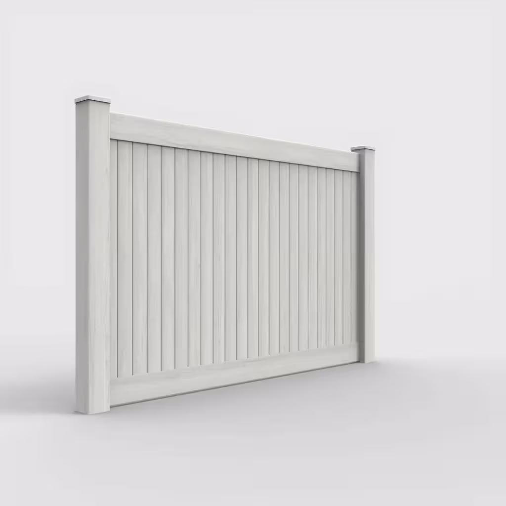 W. aspen vertical privacy 5 ft fence, right-side view
