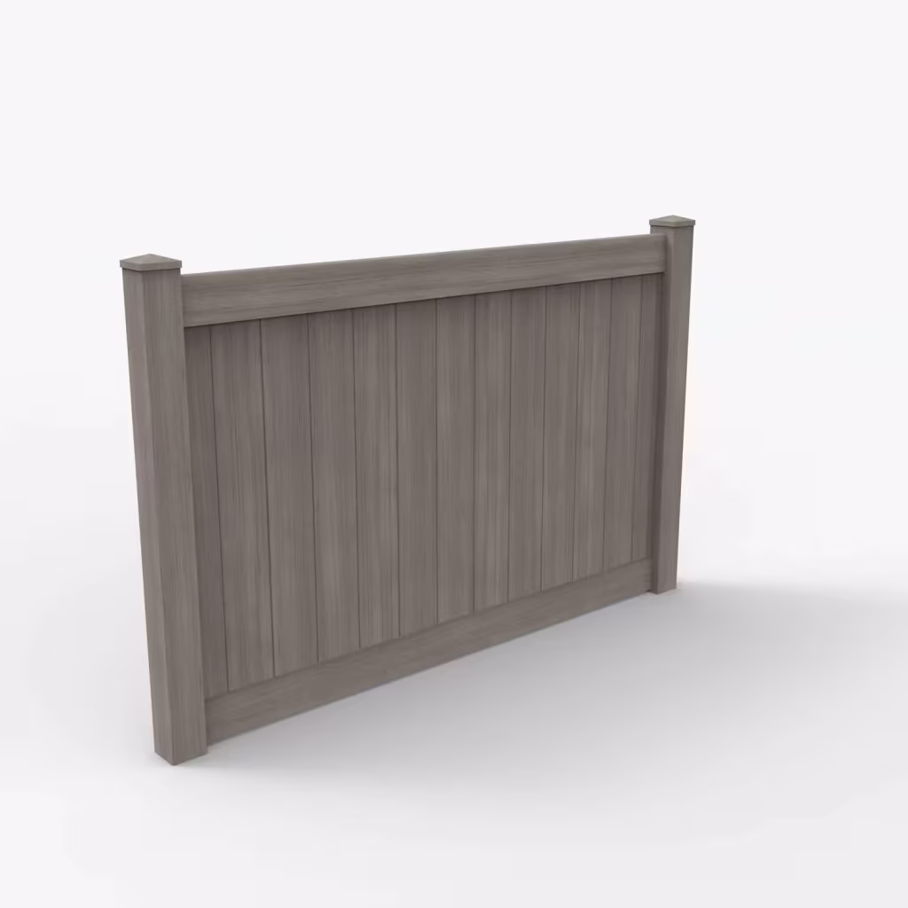 Weathered blend vertical privacy 5 ft fence, main view