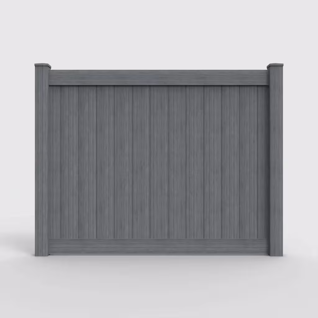 Arctic blend vertical privacy 6 ft fence, front view