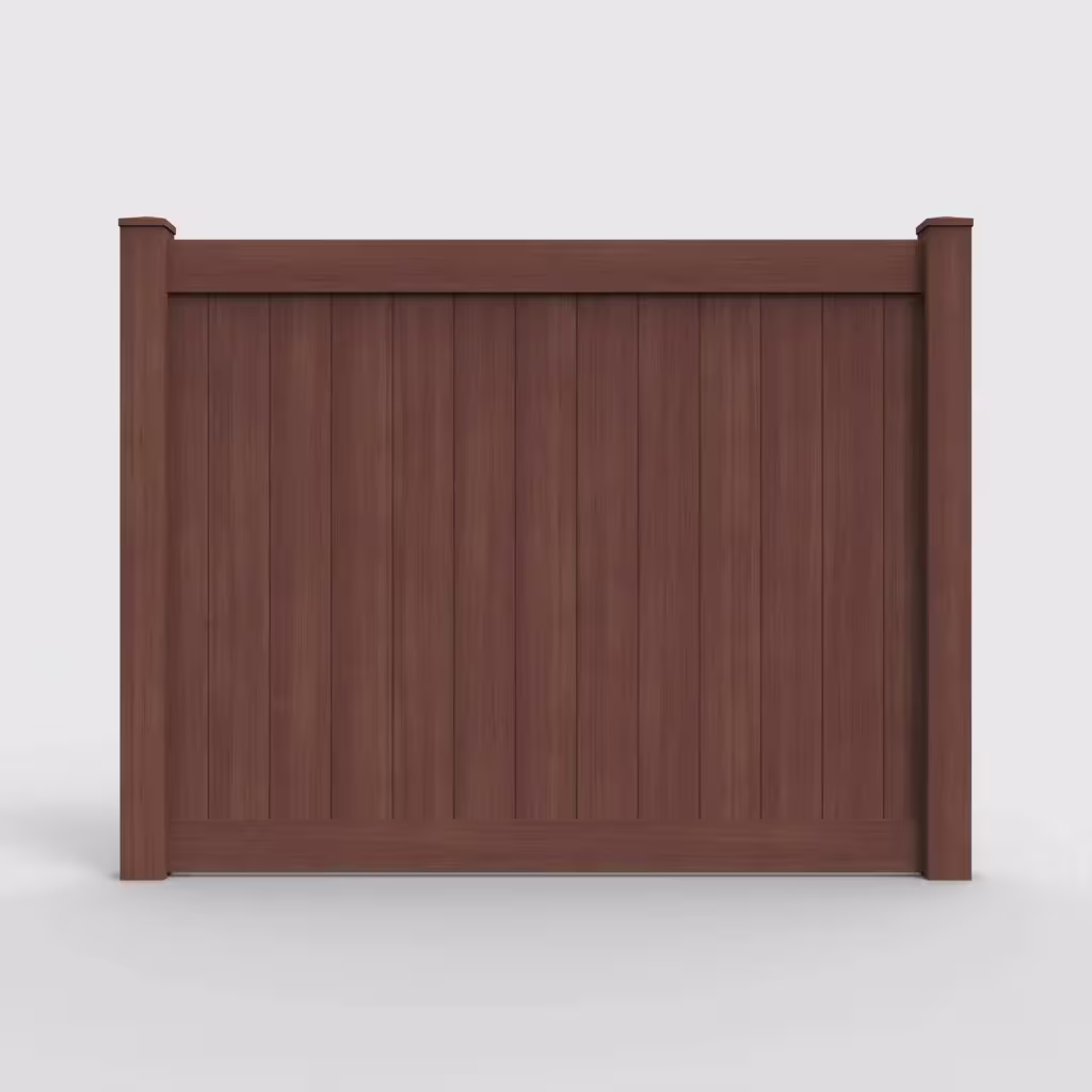 Brazilian blend vertical privacy 6 ft fence, front view