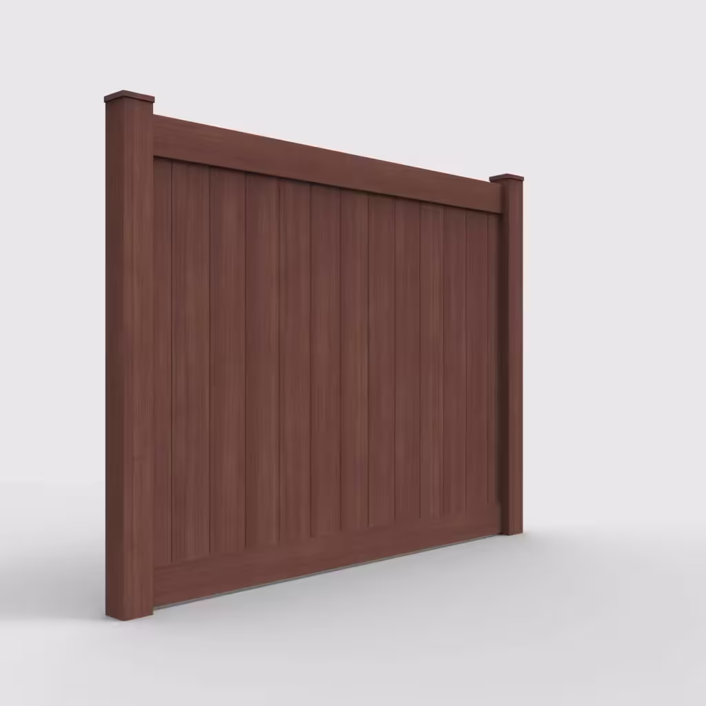 Brazilian blend vertical privacy 6 ft fence, right-side view