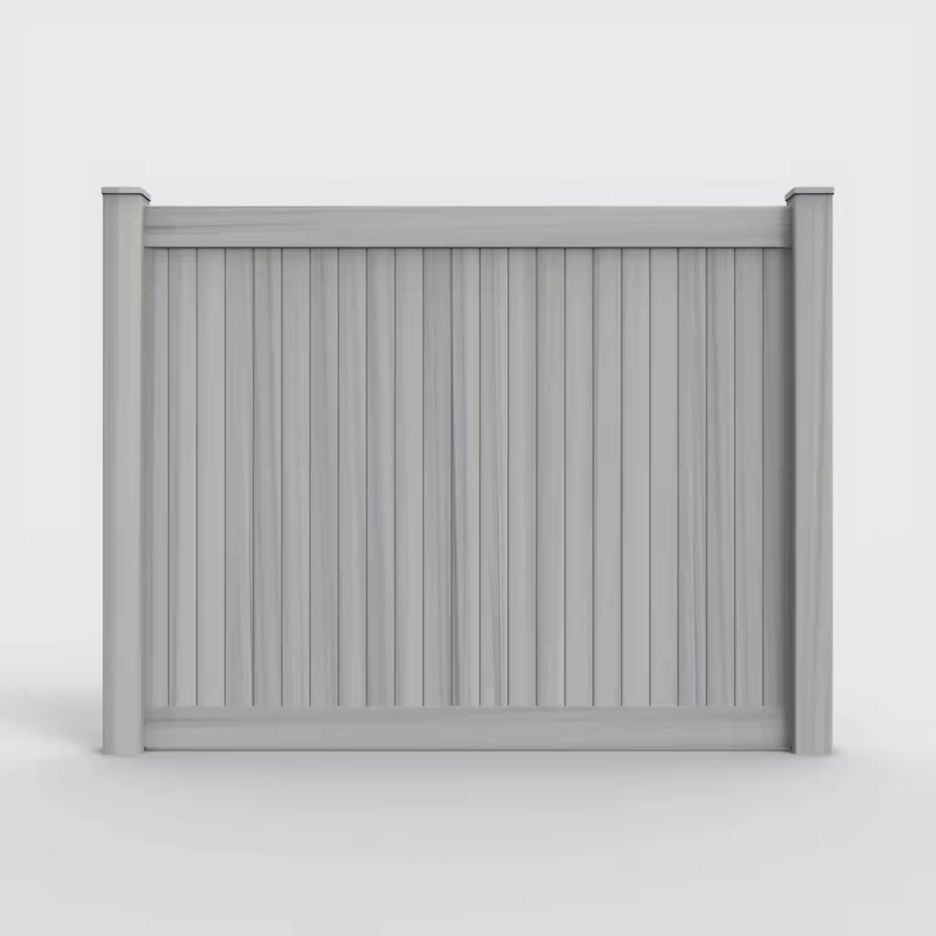 Coastal cedar vertical privacy 6 ft fence, front view