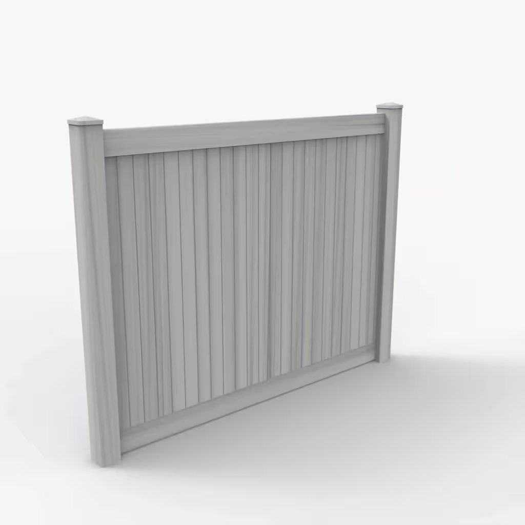 Coastal cedar vertical privacy 6 ft fence, main view