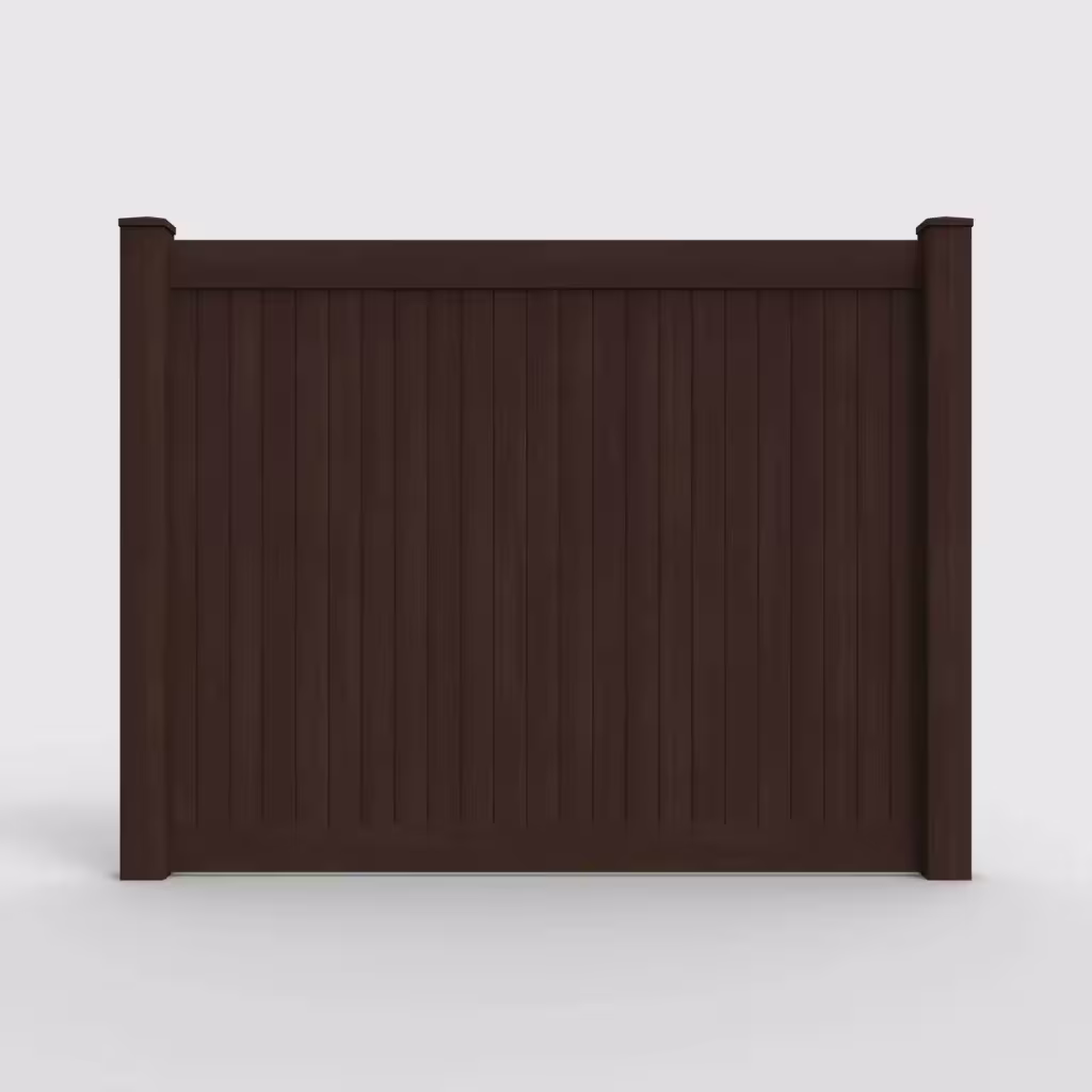 D. sequoia vertical privacy 6 ft fence, front view