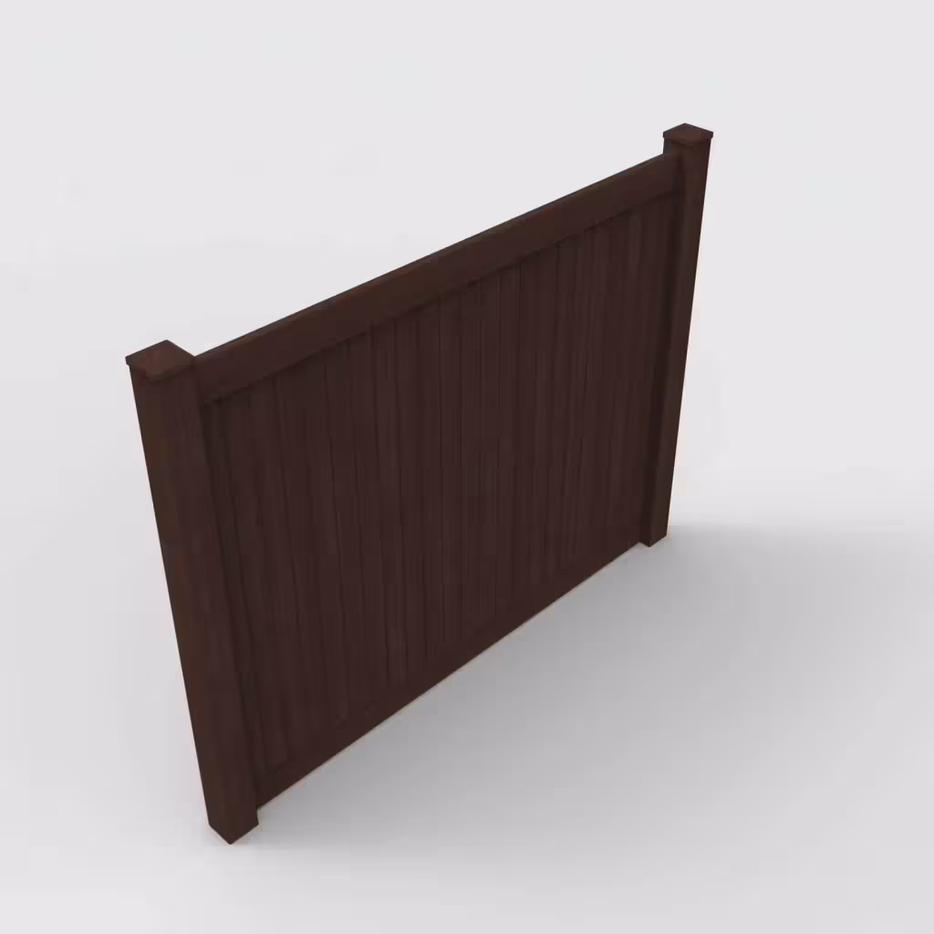 D. sequoia vertical privacy 6 ft fence, isometric view