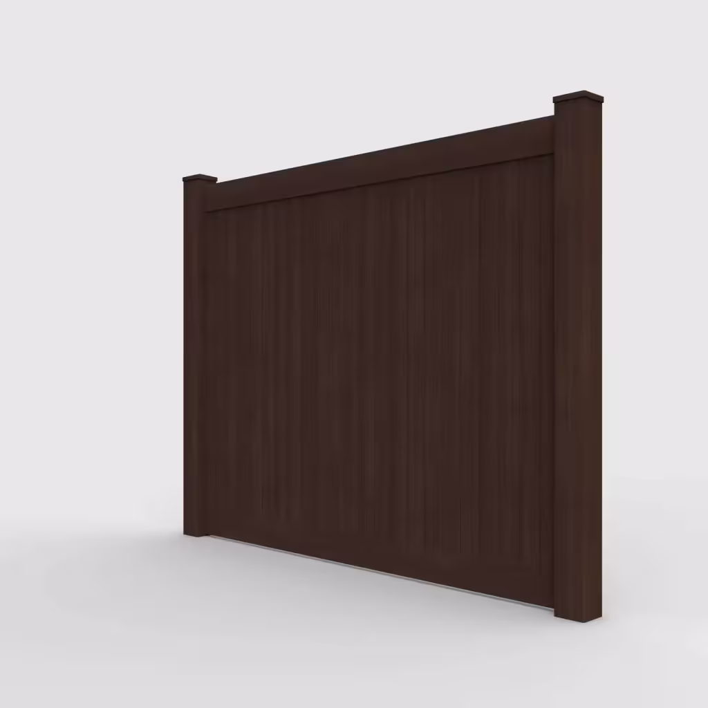 D. sequoia vertical privacy 6 ft fence, left-side view