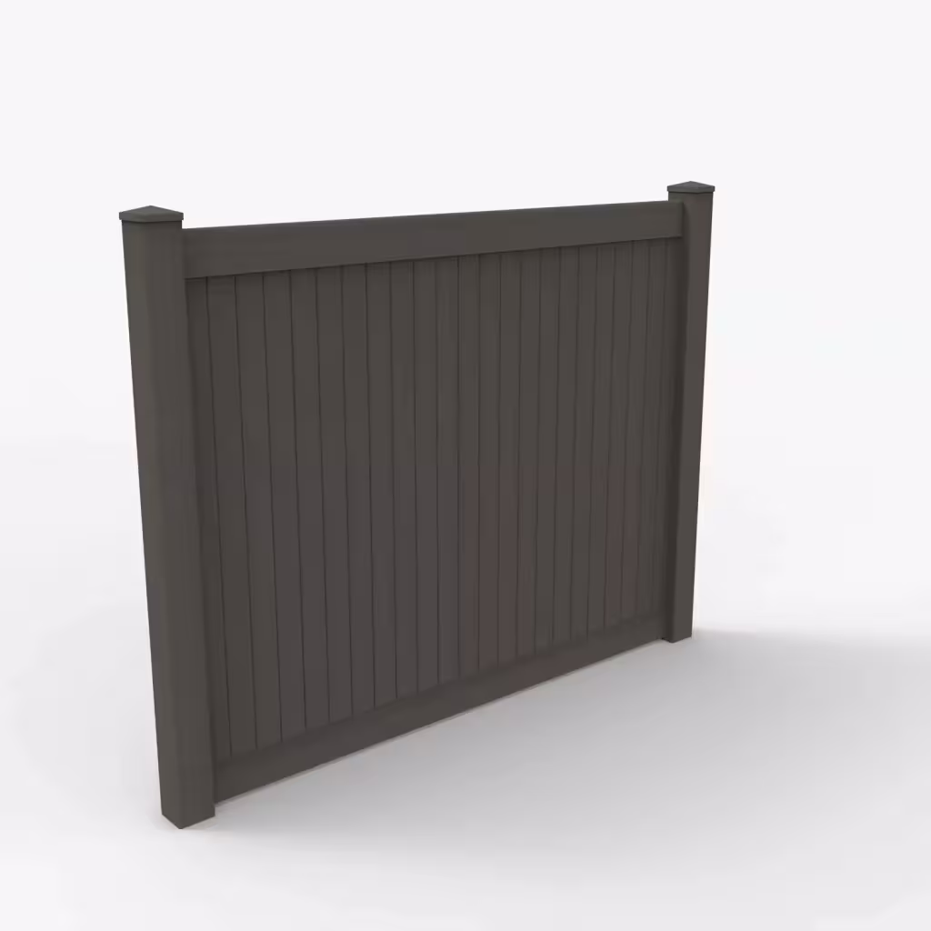 D. walnut vertical privacy 6 ft fence, main view