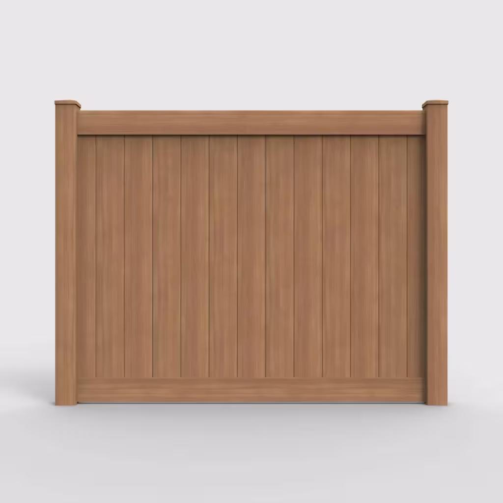 Sierra blend vertical privacy 6 ft fence, front view