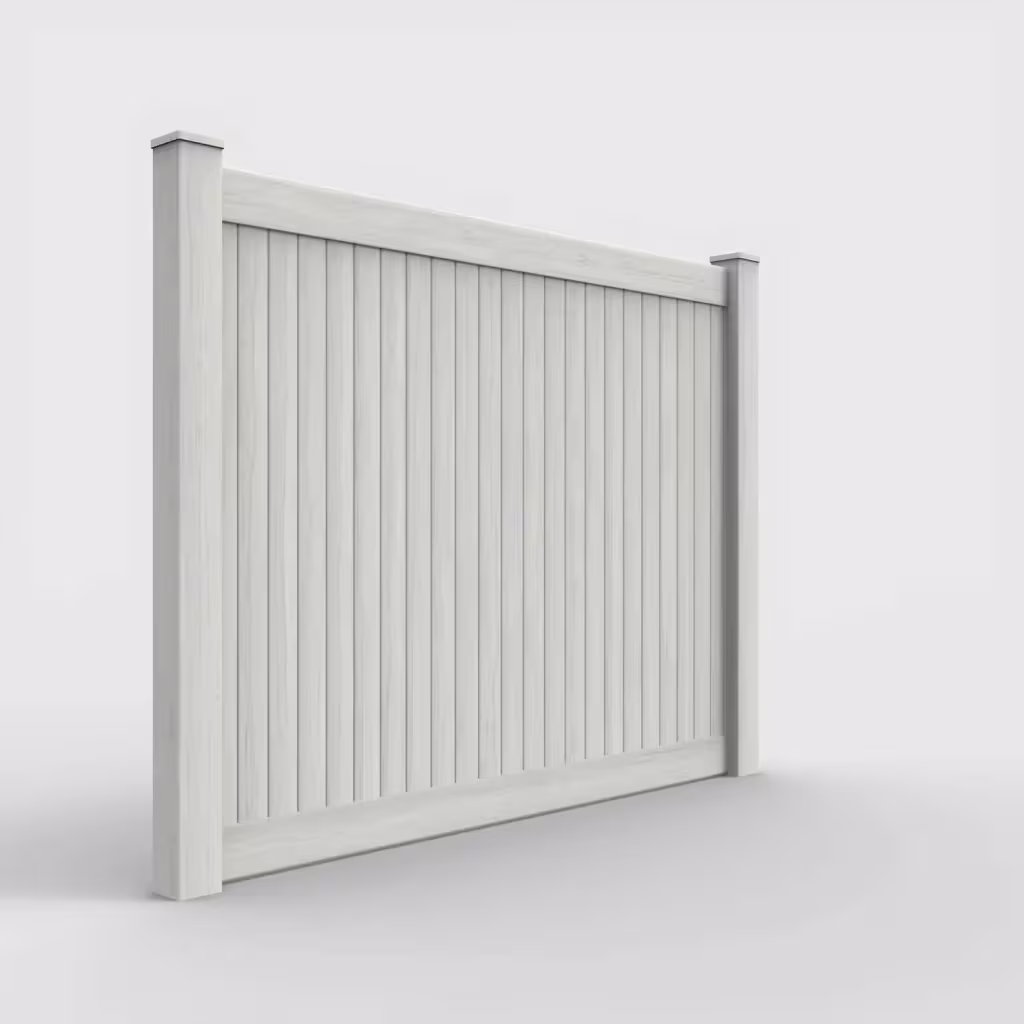W. aspen vertical privacy 6 ft fence, right-side view