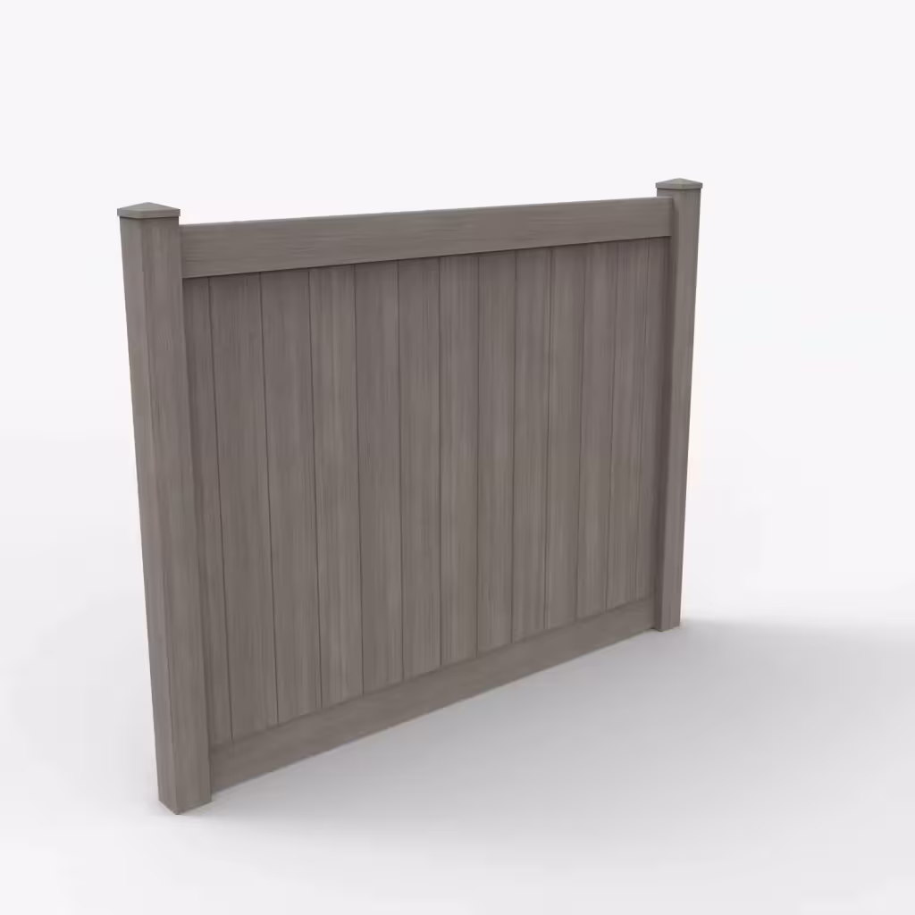 Weathered blend vertical privacy 6 ft fence, main view