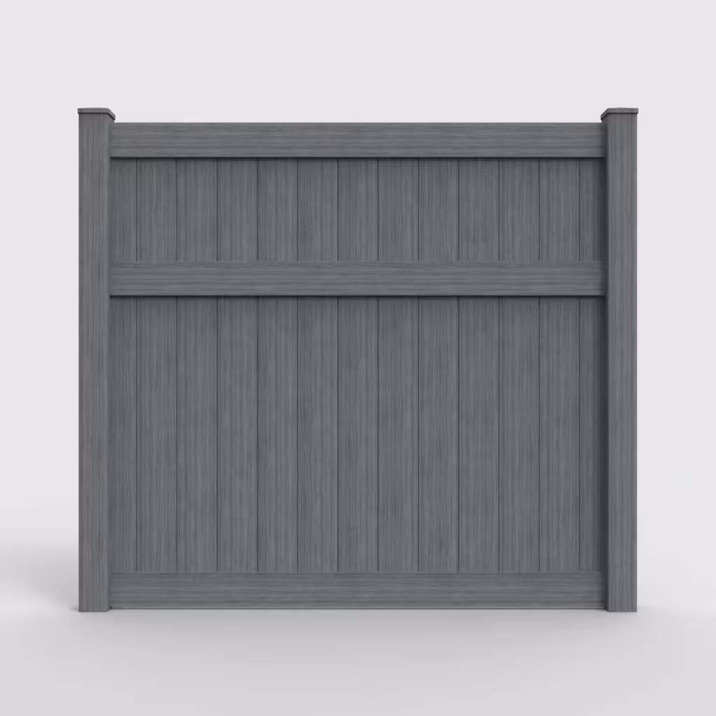Arctic blend vertical privacy 7 ft fence, front view