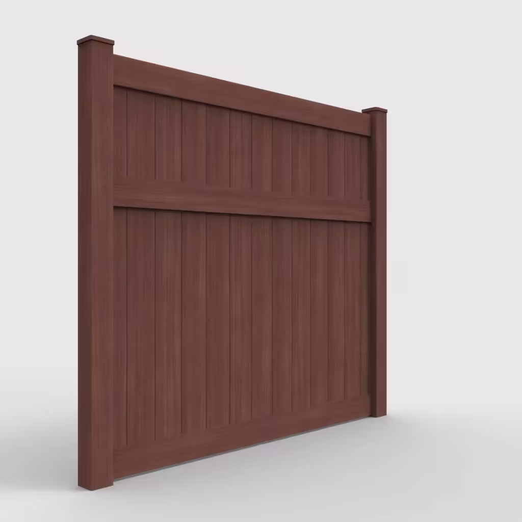 Brazilian blend vertical privacy 7 ft fence, right-side view