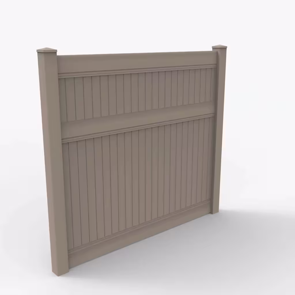 Clay vertical privacy 7 ft fence, main view