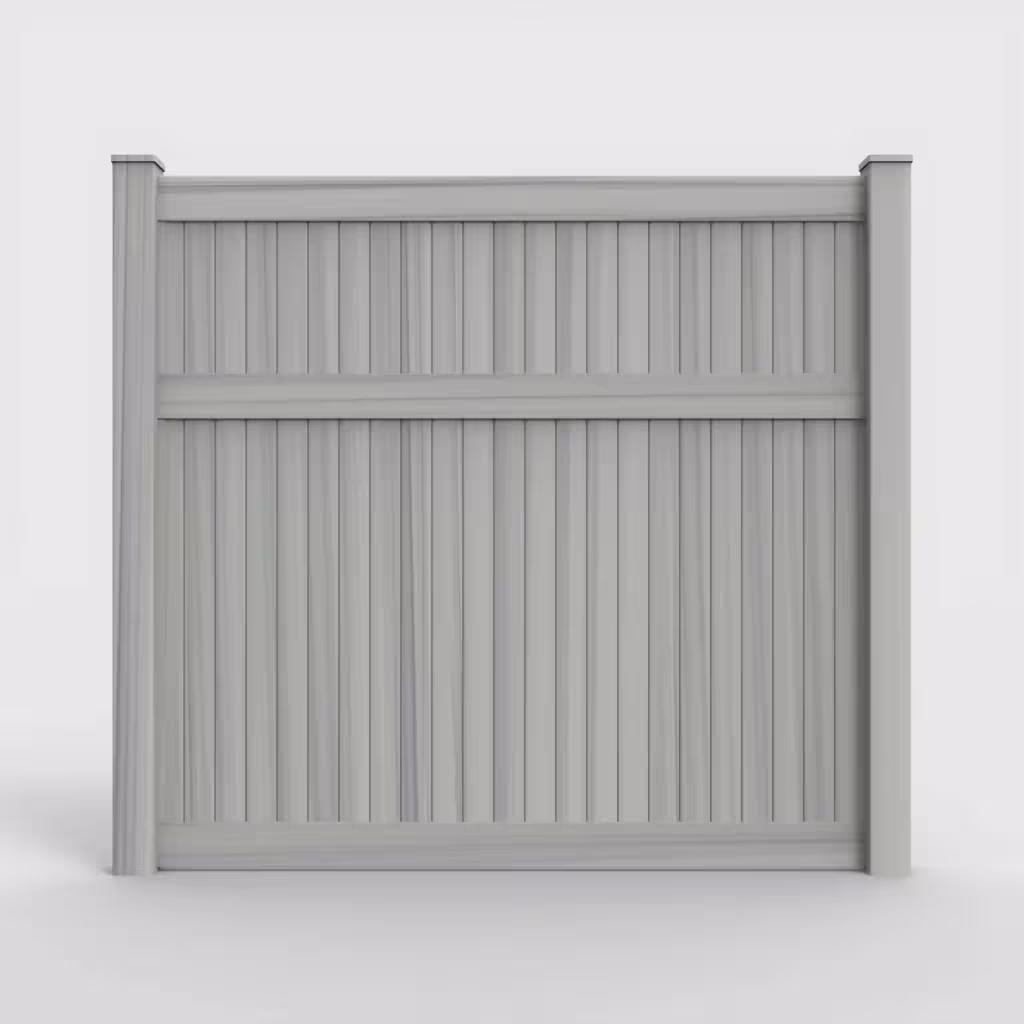 Coastal cedar vertical privacy 7 ft fence, front view