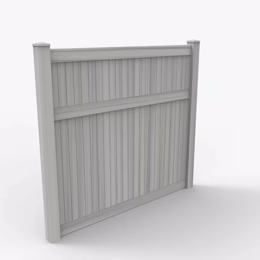 Coastal cedar vertical privacy 7 ft fence, main view