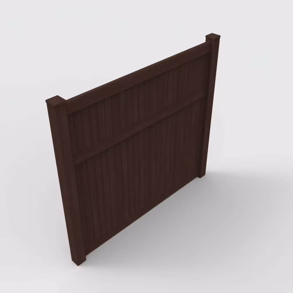D. sequoia vertical privacy 7 ft fence, isometric view