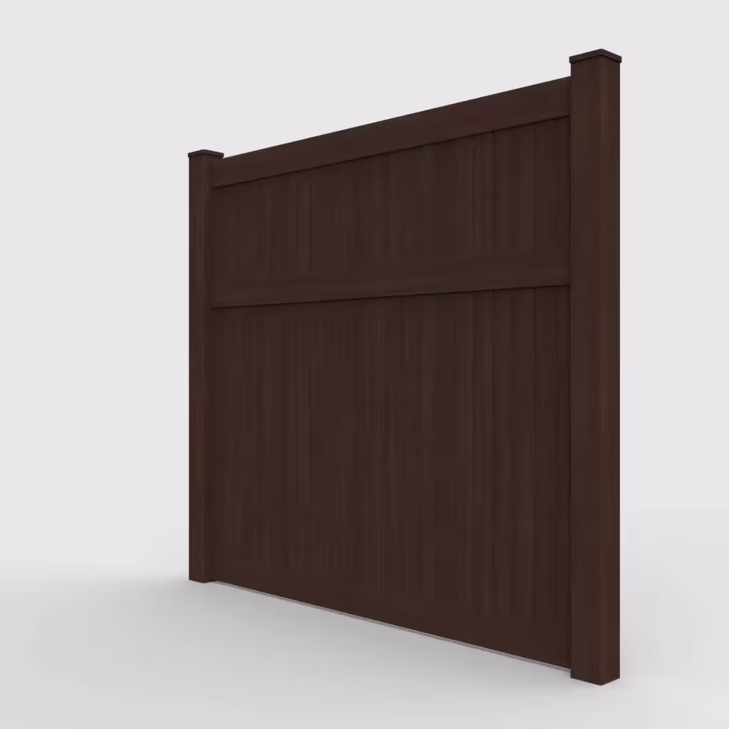 D. sequoia vertical privacy 7 ft fence, left-side view