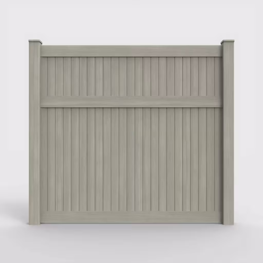 Mesquite vertical privacy 7 ft fence, front view