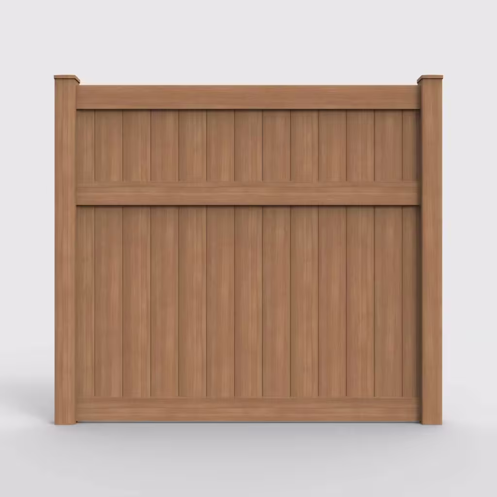 Sierra blend vertical privacy 7 ft fence, front view