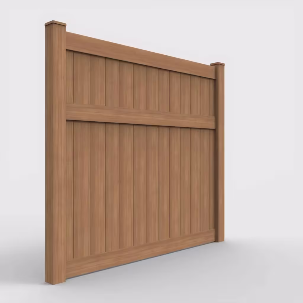 Sierra blend vertical privacy 7 ft fence, right-side view