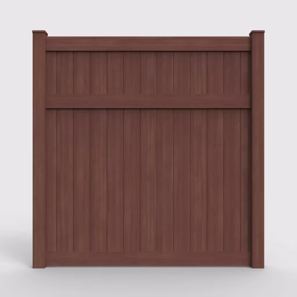 Brazilian blend vertical privacy 8 ft fence, front view
