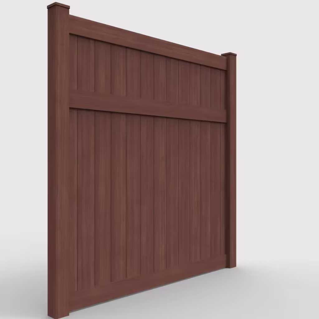 Brazilian blend vertical privacy 8 ft fence, right-side view