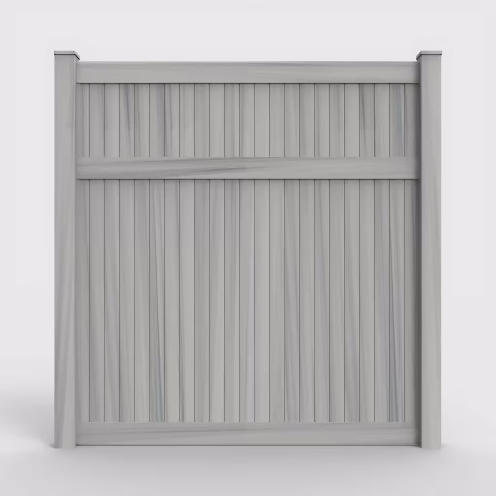 Coastal cedar vertical privacy 8 ft fence, front view